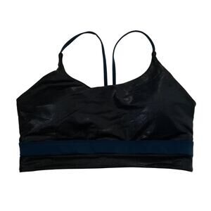 ZYIA Active Strappy Metallic Padded Sports Bra‎ - Size Large